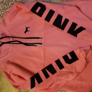 PINK- quarter zip sweater